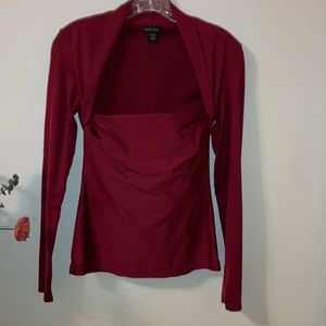 MODA International long sleeve shrug blouse